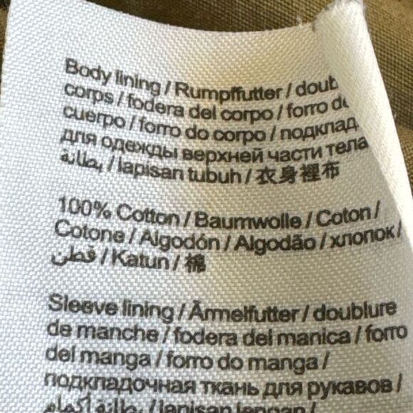 Esprit Military Style Utility Jacket Womens Size 6 Casual Cargo Coat Vintage Tan - Picture 10 of 11